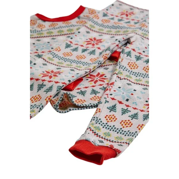 Pajamarama Nordic Pajama Set Kids 4T Nordic Fair Isle Stretch Sleepwear TLW494 - Picture 2 of 8